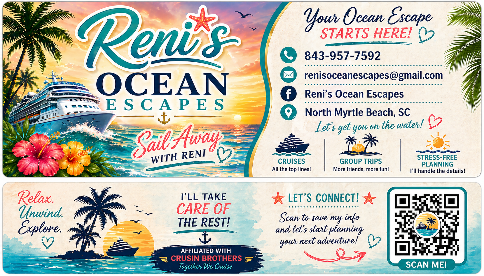 Reni's Ocean Escapes logo